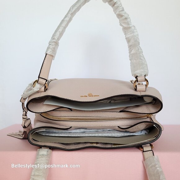 MICHAEL KORS Carrie Pebbled Leather Large Shoulder Tote- Soft Pink color⭐ - Picture 10 of 16